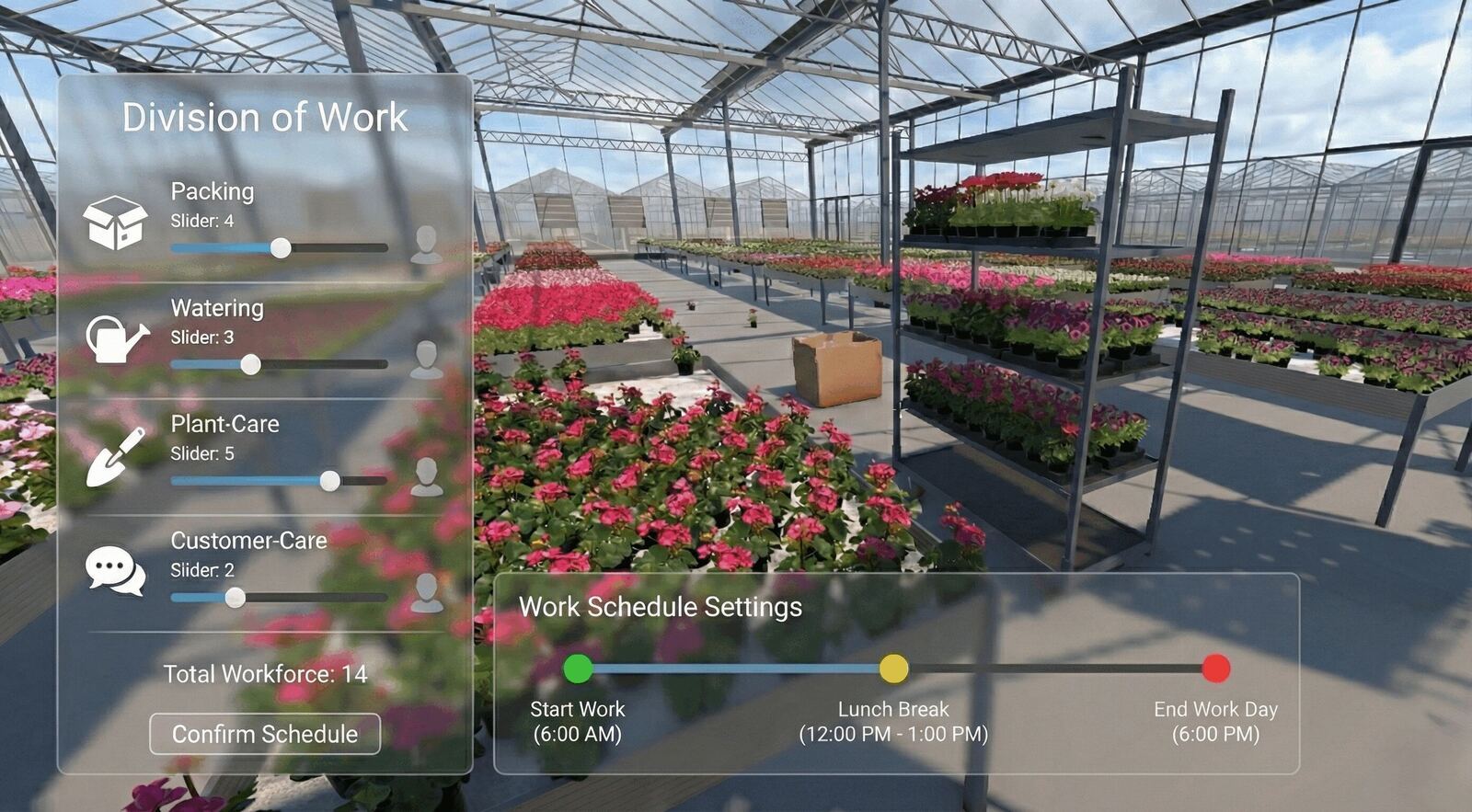 Arbeitsplanung im Gewächshaus – Workforce